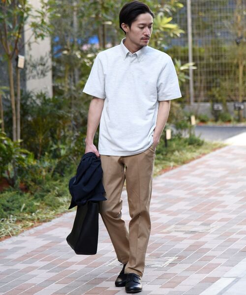 「SHIPS」 半袖ポロシャツ SMALL グレー メンズ_画像3