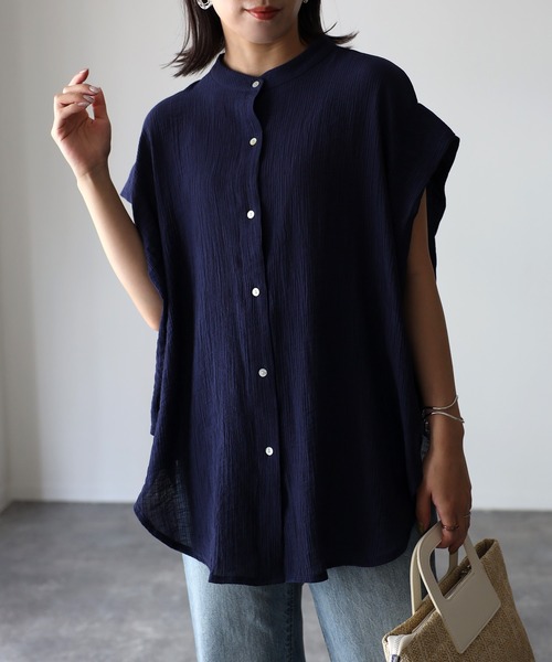「Riberry」 「ANDSEARCH」ノースリーブブラウス MEDIUM オフホワイト レディース_画像5