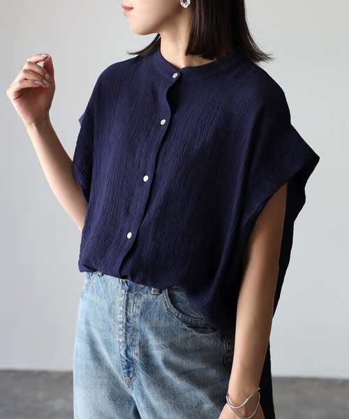 「Riberry」 「ANDSEARCH」ノースリーブブラウス MEDIUM オフホワイト レディース_画像9