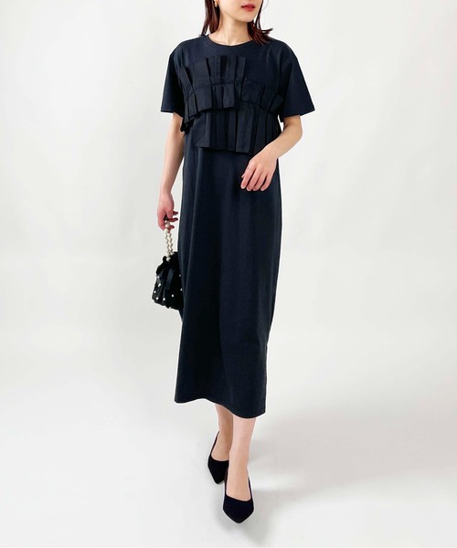 「PICCIN」 半袖ワンピース M ブラック レディース_画像8