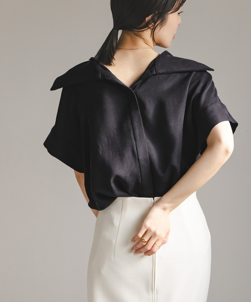 「NOBLE」 半袖シャツ FREE ベージュ レディース_画像3