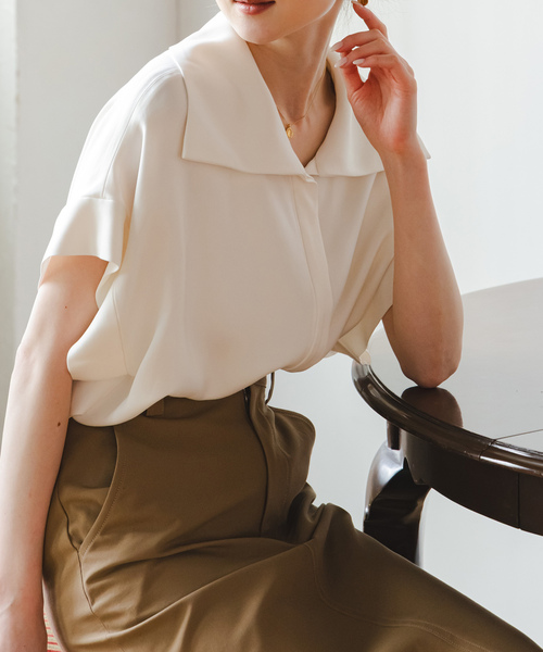 「NOBLE」 半袖シャツ FREE ベージュ レディース_画像8