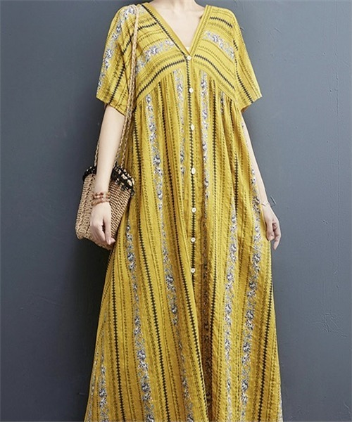 「FREE STYLISTS」 半袖ワンピース FREE ホワイト レディース_画像3