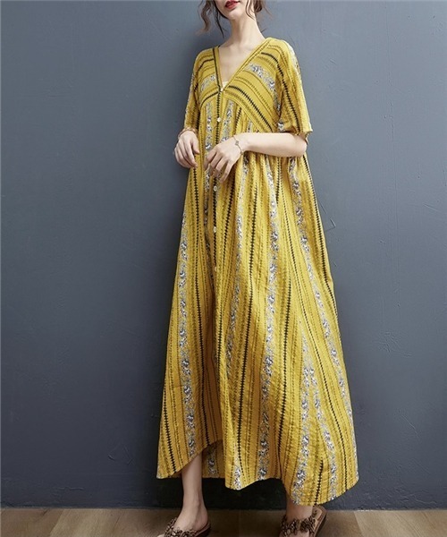 「FREE STYLISTS」 半袖ワンピース FREE ホワイト レディース_画像5