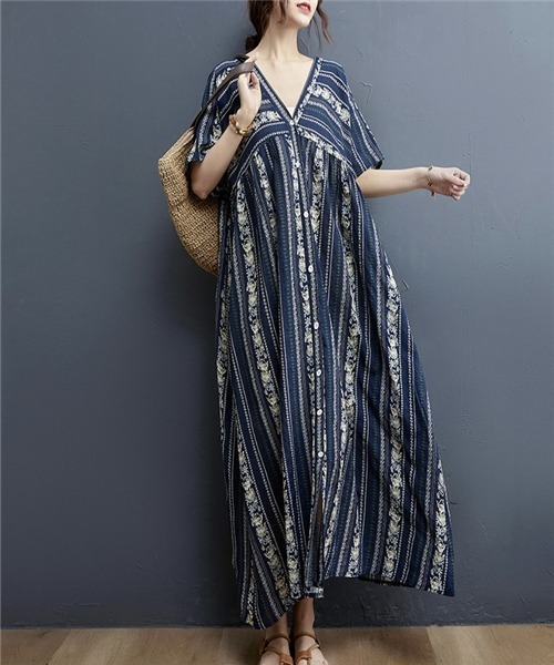 「FREE STYLISTS」 半袖ワンピース FREE ホワイト レディース_画像7