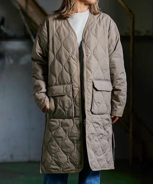 TAION（タイオン） ダウンコート ダウンジャケット ミリタリー Vネック