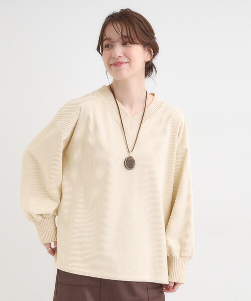 SHOO・LA・RUE（シューラルー） tシャツ ニットリブコーデュロイ