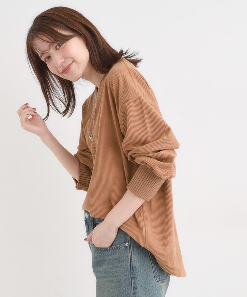 SHOO・LA・RUE（シューラルー） tシャツ ニットリブコーデュロイ