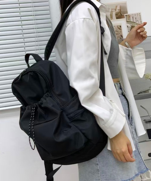 NuNuNa デイバック リュック 「NuNuNa」ドロストポケット バックパック
