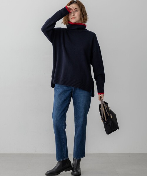 新品　23区　ウール　カシミヤ オフショルダー　ニット　長袖　ブラック　40 23区 - 新品 23区 ウール カシミヤ オフショルダー ニット 長袖