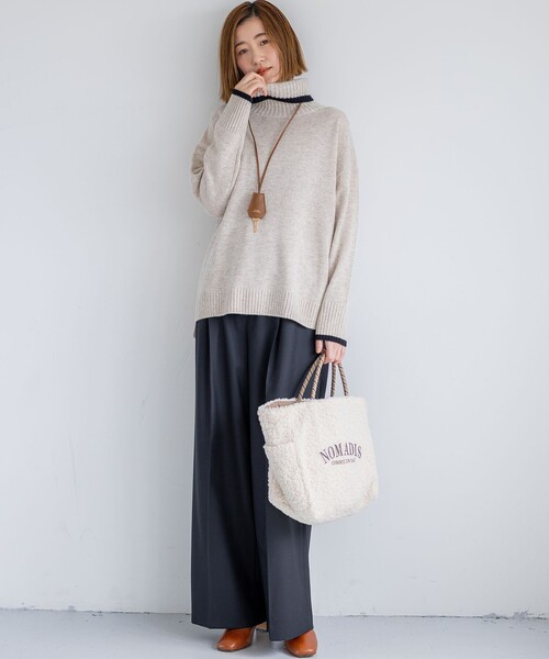23区(ニジュウサンク) ニット セーター ウールカシミヤ コンビカラー 23区(ニジュウサンク) ニット セーター ウールカシミヤ コンビカラー