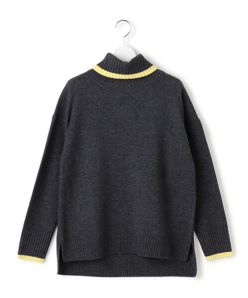 CITY ウールカシミアタートルニットトップス ブラック ウールカシミヤ タートルネックプルオーバー（ニット／セーター