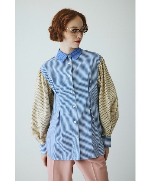 HeRIN.CYE ブラウス シャツ Mix pattern shirt ミックスパターン 