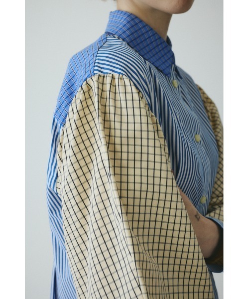 HeRIN.CYE ブラウス シャツ Mix pattern shirt ミックスパターン 