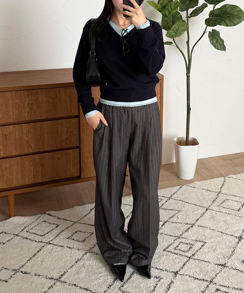 パンツ LOOSE STRAIGHT TUCK PANTS WIDE ONE TUCK STRAIGHT PANTS | JieDa