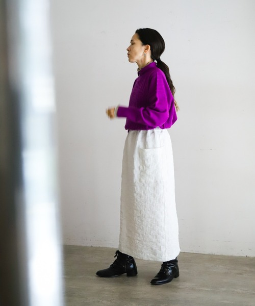 「FIL DE FER」 長袖ニット FREE パープル レディース_画像6