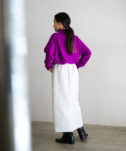 「FIL DE FER」 長袖ニット FREE パープル レディース_画像7