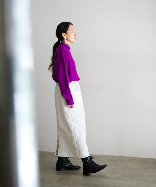 「FIL DE FER」 長袖ニット FREE パープル レディース_画像8