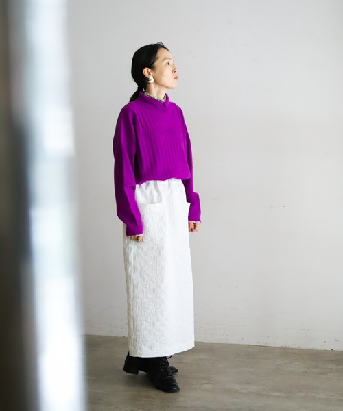 「FIL DE FER」 長袖ニット FREE パープル レディース_画像9