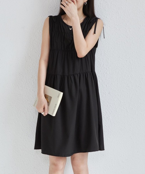 「MAISON DE THERESE」 ノースリーブワンピース M ブラック レディース_画像5