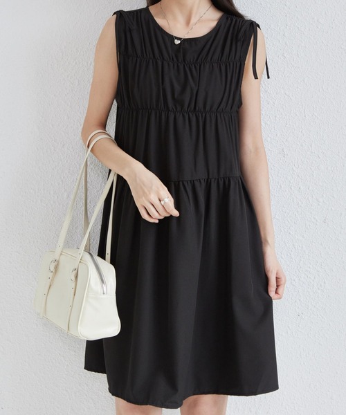 「MAISON DE THERESE」 ノースリーブワンピース M ブラック レディース_画像7