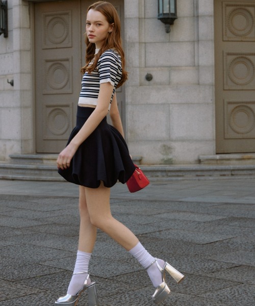 「EIMY ISTOIRE」 半袖ニット FREE ホワイト レディース_画像2