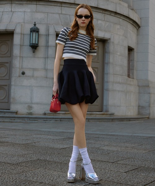 「EIMY ISTOIRE」 半袖ニット FREE ホワイト レディース_画像4