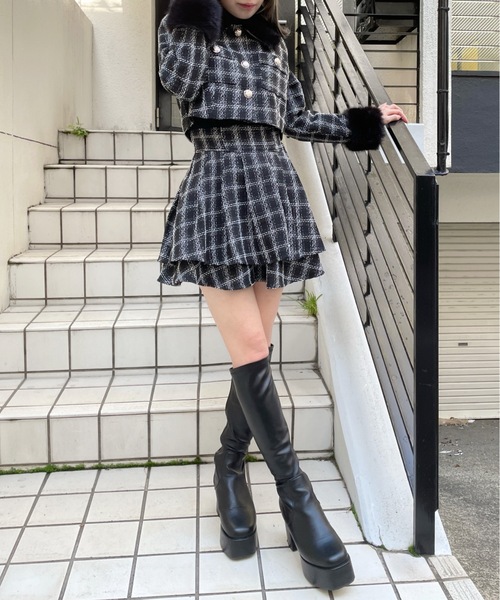 abc une face（アーベーセーアンフェイス） セットアップ ファー付き