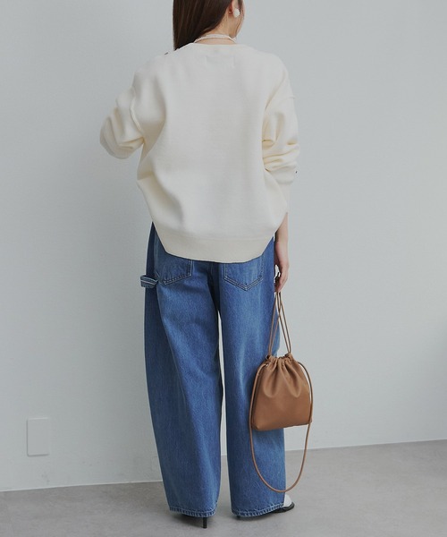 pual ce cin ニット セーター スウェットライクダブルジャガードニット