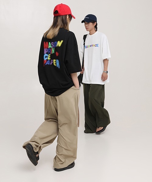 「MASONPRINCE」 半袖Tシャツ M ホワイト メンズ_画像3