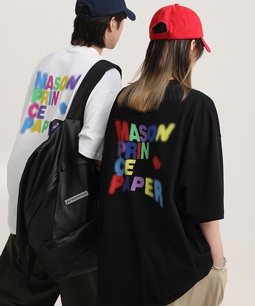 「MASONPRINCE」 半袖Tシャツ M ホワイト メンズ_画像4