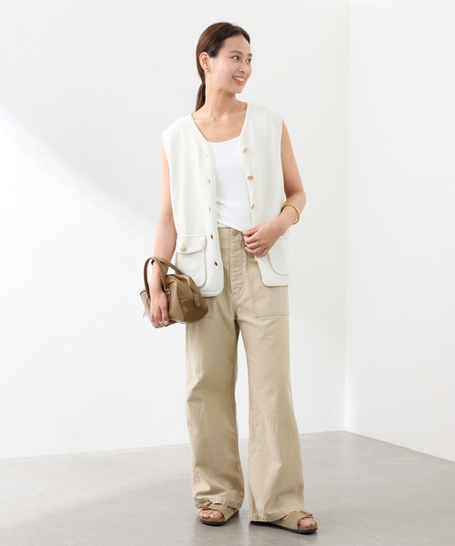 FRAMeWORK（フレームワーク） ベスト FREE ネイビー レディース