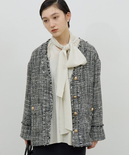 専用　　ガリャルダガランテ 大人気　ツイードジャケット　コート　新品タグ付 GALLARDAGALANTE（ガリャルダガランテ） コート アウター 「WEB限定