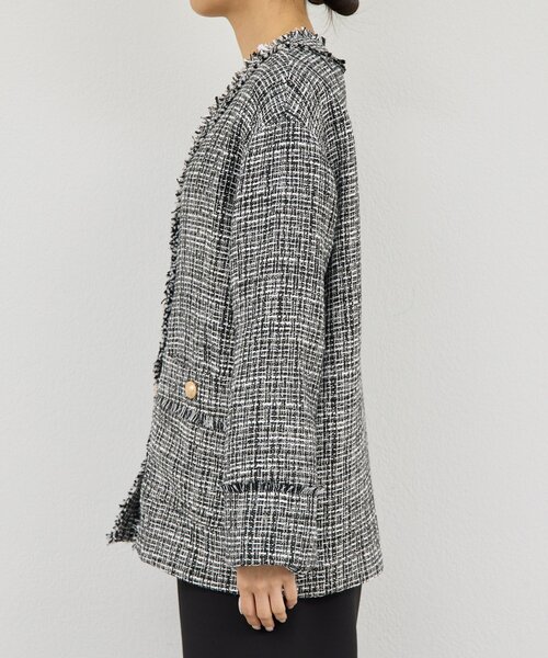 【新品未使用】GALLARDAGALANTE ツイードジャケット GALLARDAGALANTE（ガリャルダガランテ） コート アウター 「手洗い可