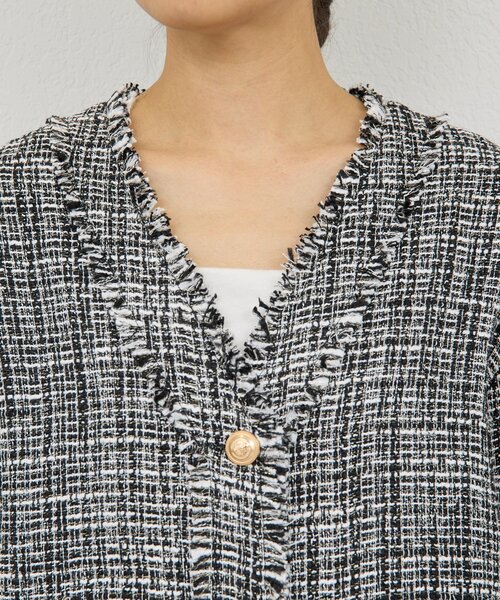 【新品未使用】GALLARDAGALANTE ツイードジャケット GALLARDAGALANTE（ガリャルダガランテ） コート アウター 「手洗い可