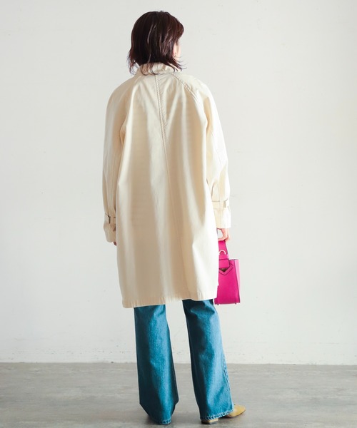 「NOMBRE IMPAIR」 ステンカラーコート FREE ホワイト レディース_画像4