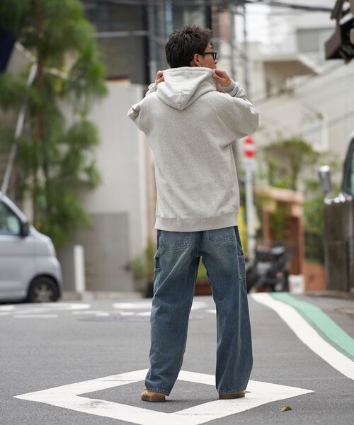 「PUBLUX」 「U.S.POLO ASSN.」プルオーバーパーカー LARGE ライトグレー メンズ_画像9