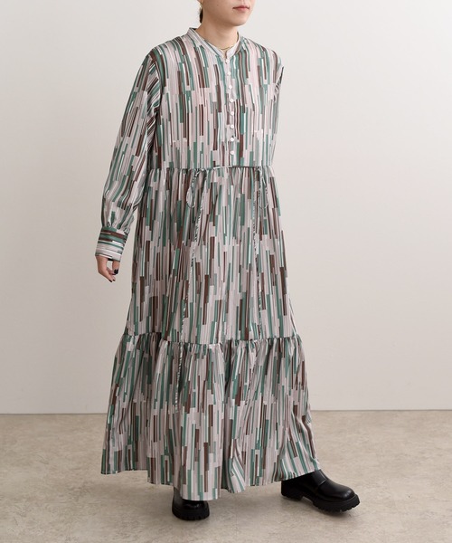 「LHELBIE」 長袖ワンピース M イエロー レディース_画像6