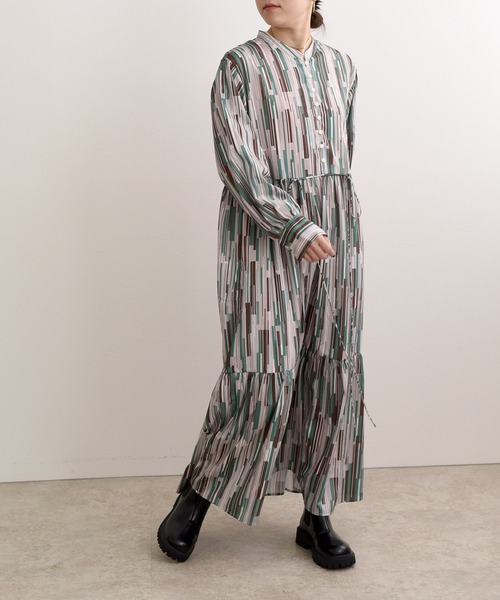 「LHELBIE」 長袖ワンピース M イエロー レディース_画像8