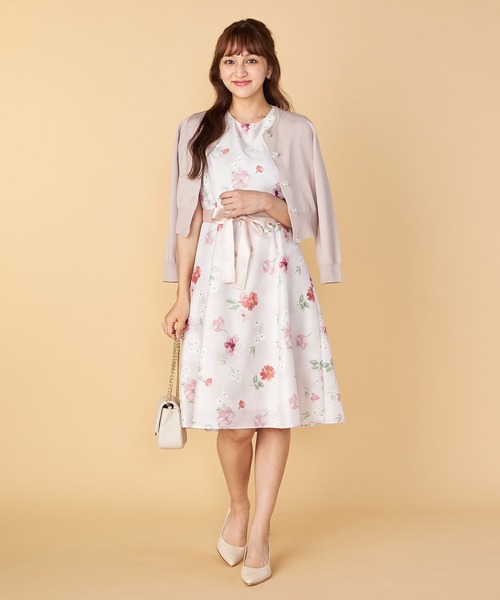 「LAISSE PASSE」 半袖ワンピース SMALL スモークピンク レディースの画像