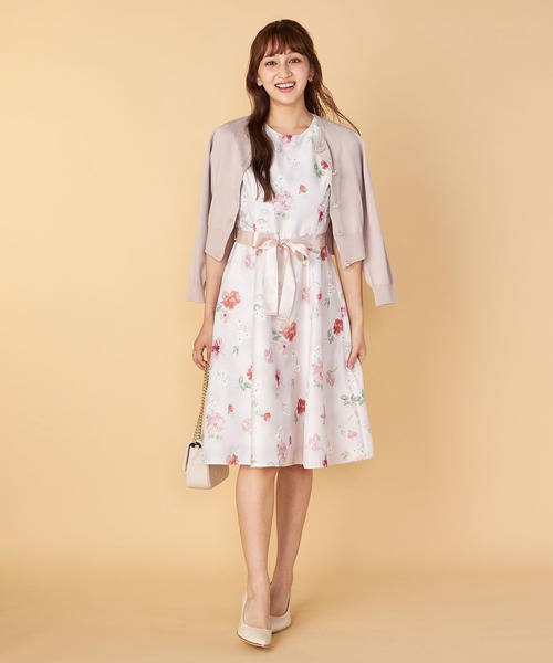 「LAISSE PASSE」 半袖ワンピース SMALL スモークピンク レディースの画像