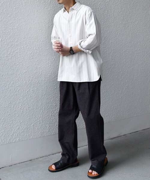 「SHIPS any」 7分袖シャツ X-LARGE ホワイト メンズ_画像2