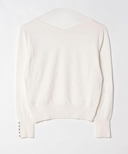 「Debut de Fiore」 長袖ニット 38 ホワイト レディース_画像2