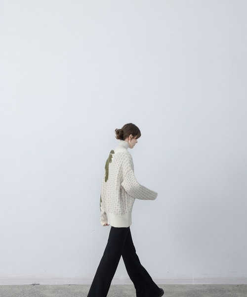 「EKCOOKIES」 長袖ニット L ブルー レディース_画像2