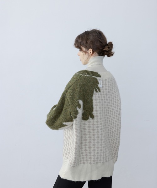 「EKCOOKIES」 長袖ニット L ブルー レディース_画像3