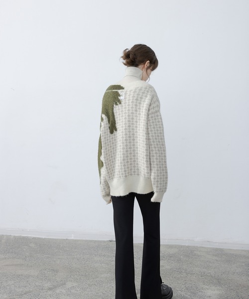 「EKCOOKIES」 長袖ニット L ブルー レディース_画像4