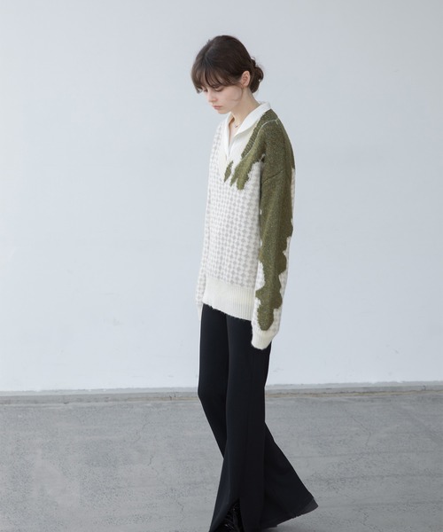 「EKCOOKIES」 長袖ニット L ブルー レディース_画像7