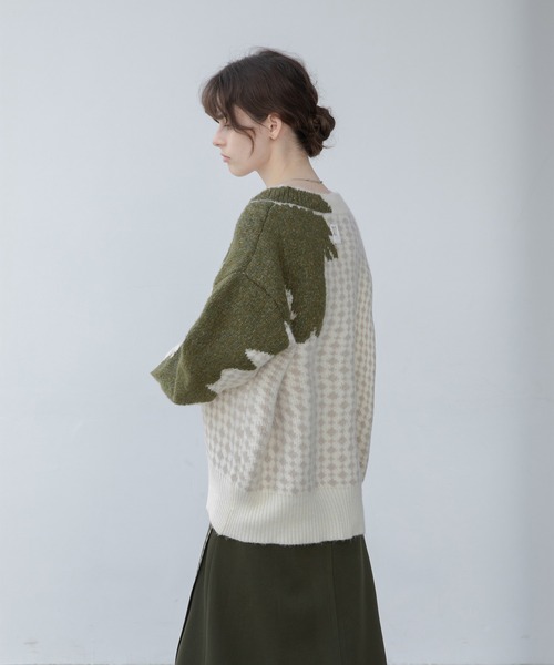 「EKCOOKIES」 長袖ニット L ブルー レディース_画像9