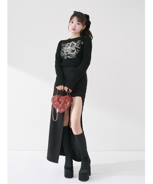 ♡ ダーリッチ Darich ♡ DRビジューフラワーリブニットトップス Darich ダーリッチ DRビジューフラワーリブニットトップス PNK - メルカリ