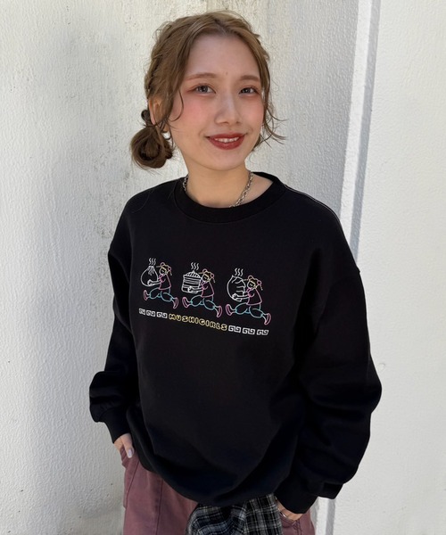 DOUBLE NAME（ダブルネーム） tシャツ 蒸しガール刺しゅうプルオーバー